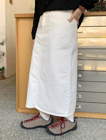 Haruki Cotton Slit Long Skirt